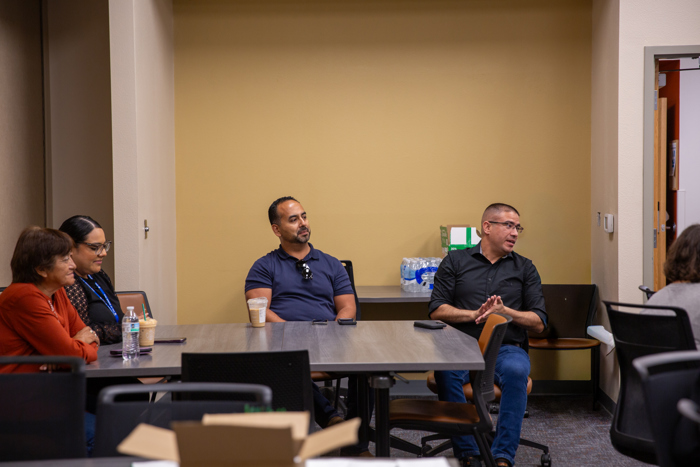 Guests listen during the workshop.
