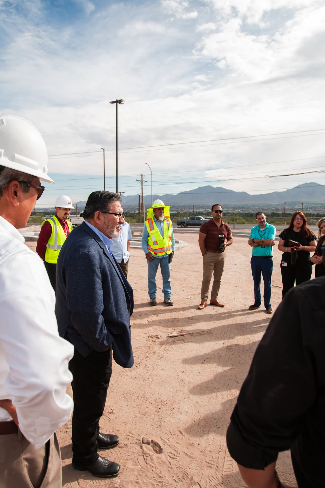 Council members touring the site