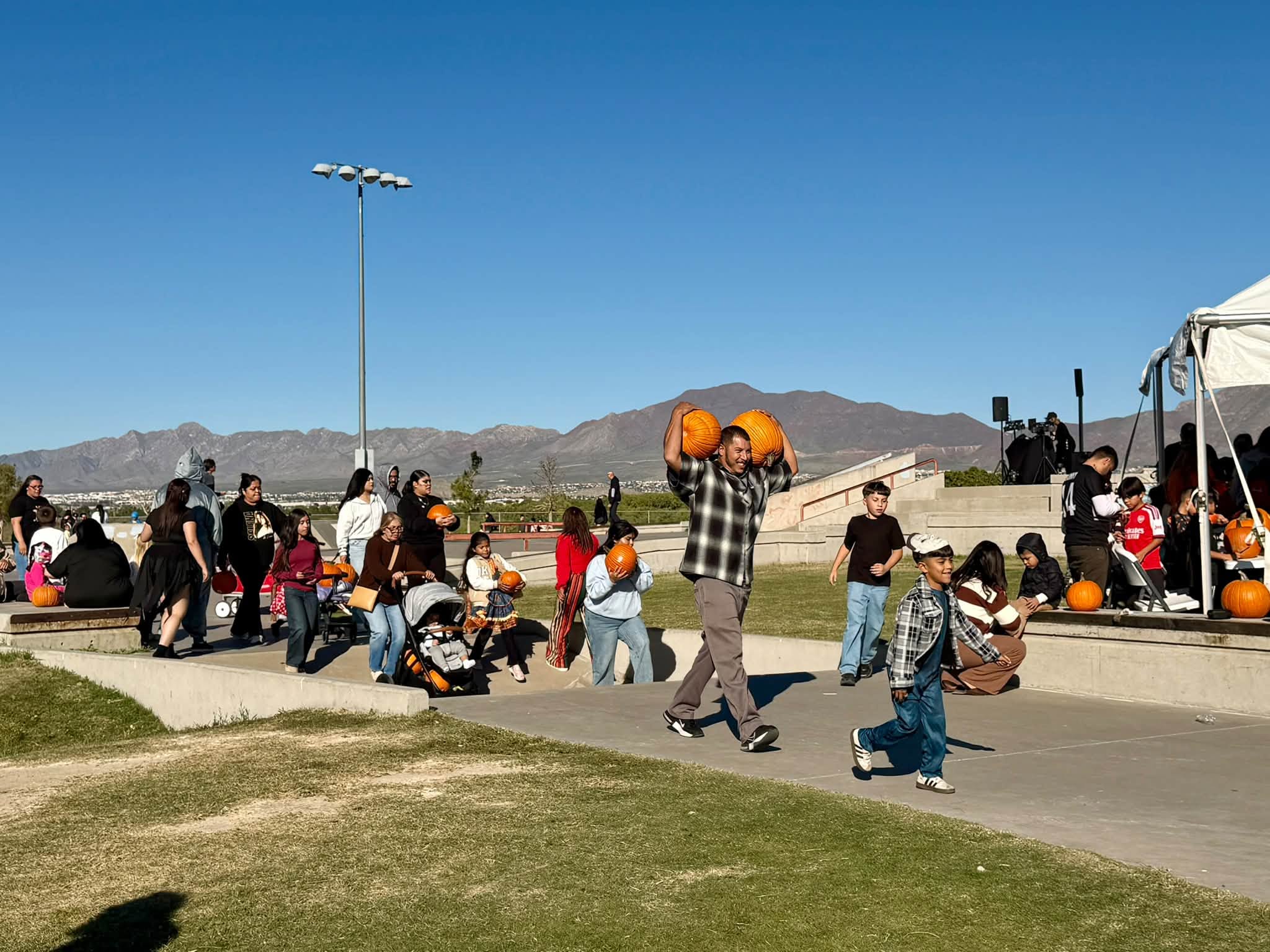 Families enjoying the 2026 Sunland Park Fall Festival