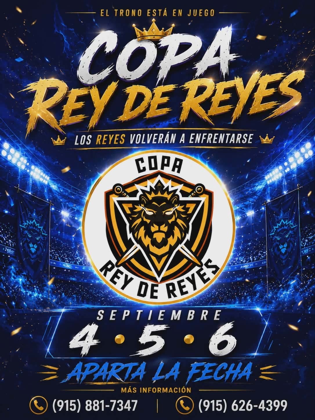 Copa Rey de Reyes 2026 Event Flyer - September 4-6